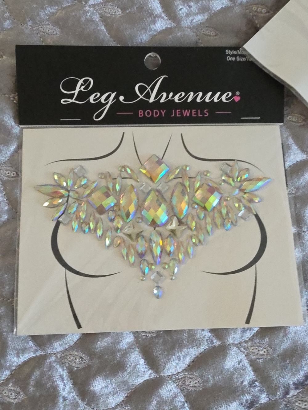 Leg Avenue Iridescent Chest Body Jewels - Multi